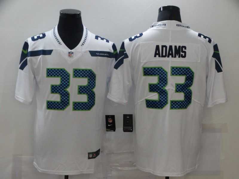 Men Seattle Seahawks 33 Adams White Nike Limited Vapor Untouchable NFL Jerseys